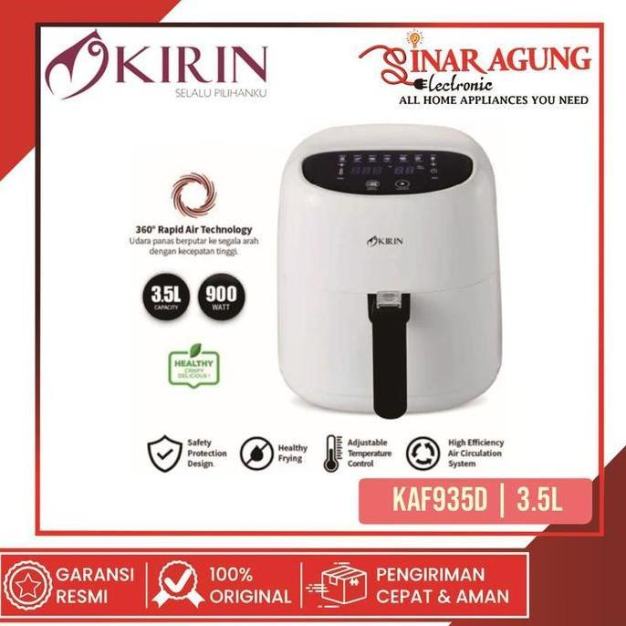 BEBAS ONGKIR - KIRIN DIGITAL AIR FRYER  3.5 L 900W KAF935D KAF-935D KAF 935D - RESMI