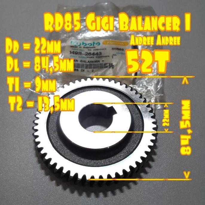 RD75 RD85 Gear Balancer 1 Gigi Bandulan Kubota RD-85 RD 75 85 Original