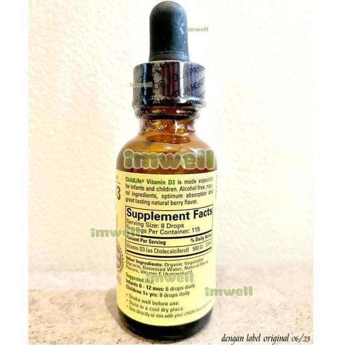 Plus- Childlife Vitamin D3 Drops Anak Vit D 3 Kids Vit E Imun Tulang 30Ml