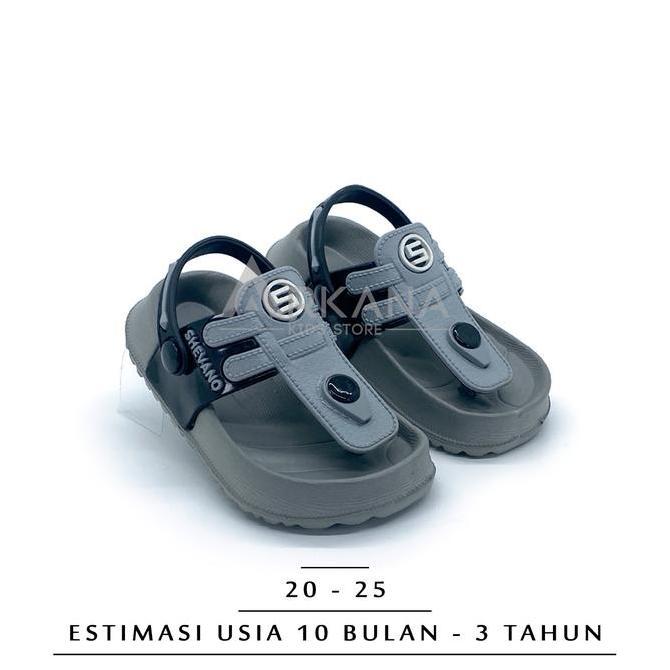 ARKANA Sandal Jepit Anak Laki-laki Tali Belakang 1-3 Tahun Shevano Style Bayi  Cowok