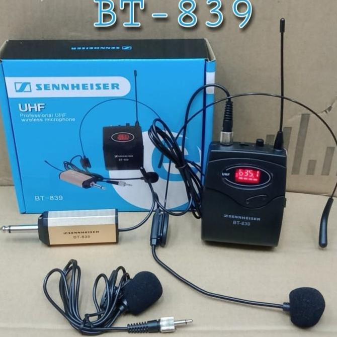Mic Wireless Sennheiser BT 839 BT839 Headset Jepit Clip on