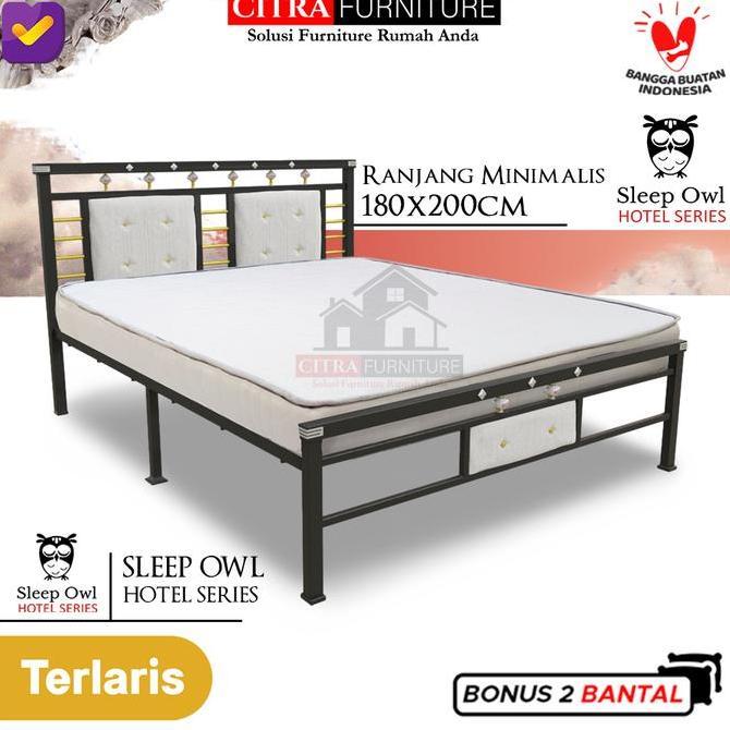 (Good) Ranjang Besi Minimalis |Dipan Besi |Rangka Tempat Tidur Springbed 180
