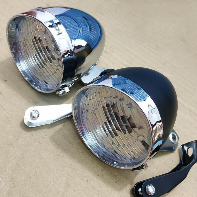 Lampu Sepeda Onthel Jadul 3 Led Baterai