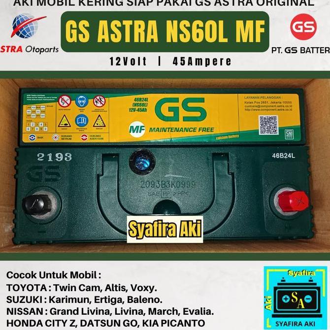 AKI MOBIL/ACCU MOBIL GS ASTRA MF NS60/NS60L/NS60LS AKI KERING