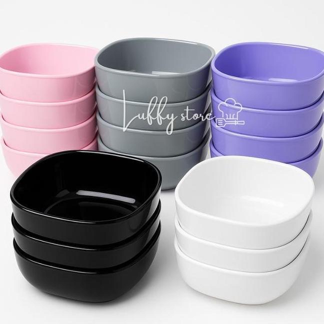 6 Pcs Mangkok Mandalika Mangkok Melamin 14 Cm Mangkok Ramen Mangkok Kotak Melamin 6Inc