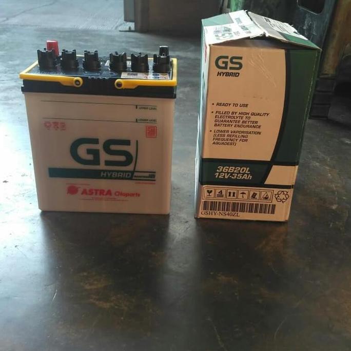 Aki Mobil Toyota Calya GS Astra NS40ZL Aki basah GS HYBRID 12V 35Ah