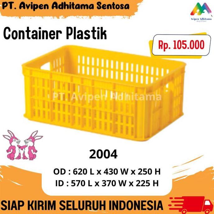 Keranjang Industri Rabbit Kontainer Plastik Container Box Serbaguna Type 2004
