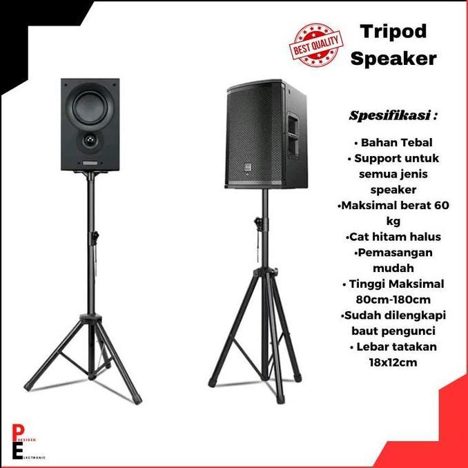 mf_ratna/ Stand Speaker/Speaker Stand Tripod Stand Speaker 1 set full Diskon