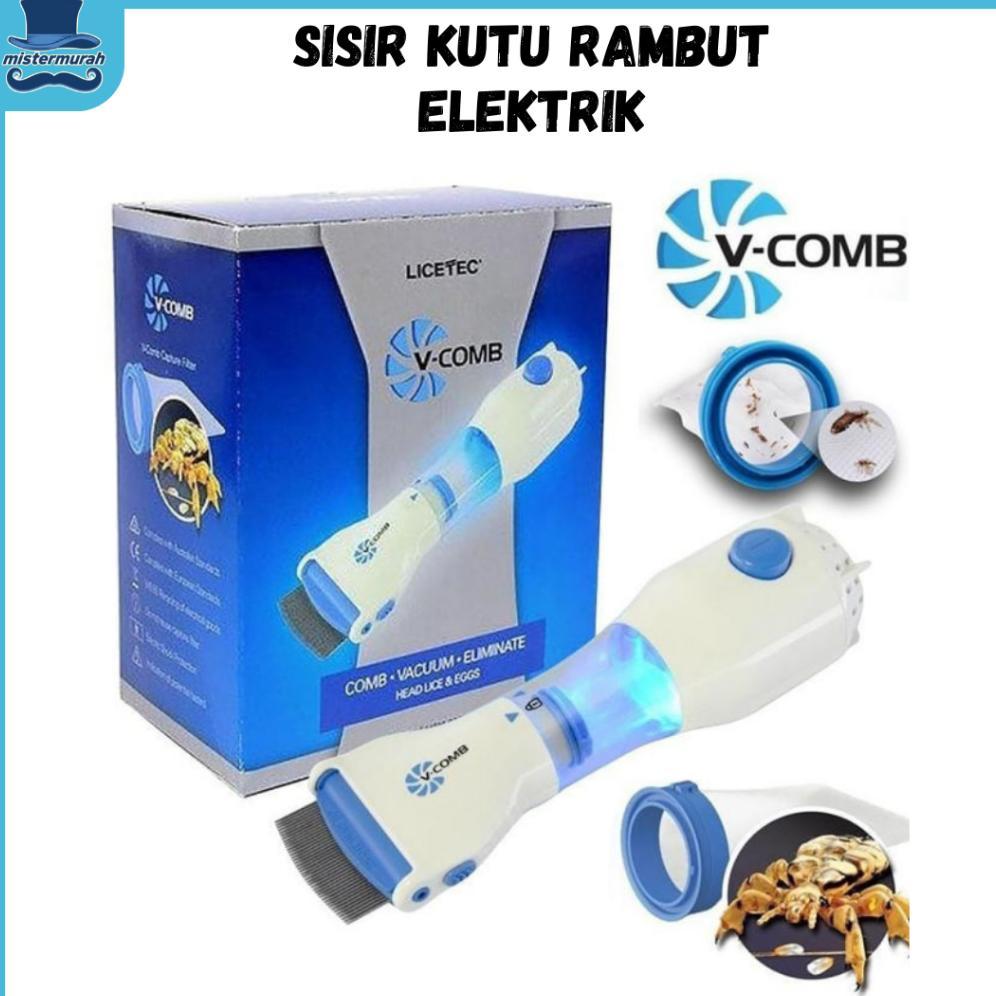 ORIGINAL V-COMB SERIT PENGHILANG SISIR KUTU ELEKTRIK SERIT RAMBUT VACUM VAKUM VCOMB MURAH