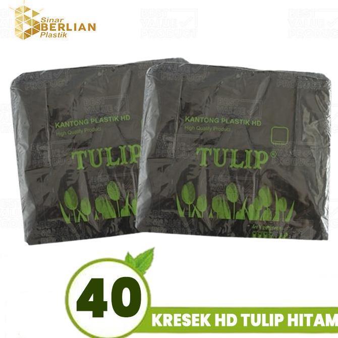Svve- Kantong Kresek Hd Tulip 40 Hitam - 500 Gram
