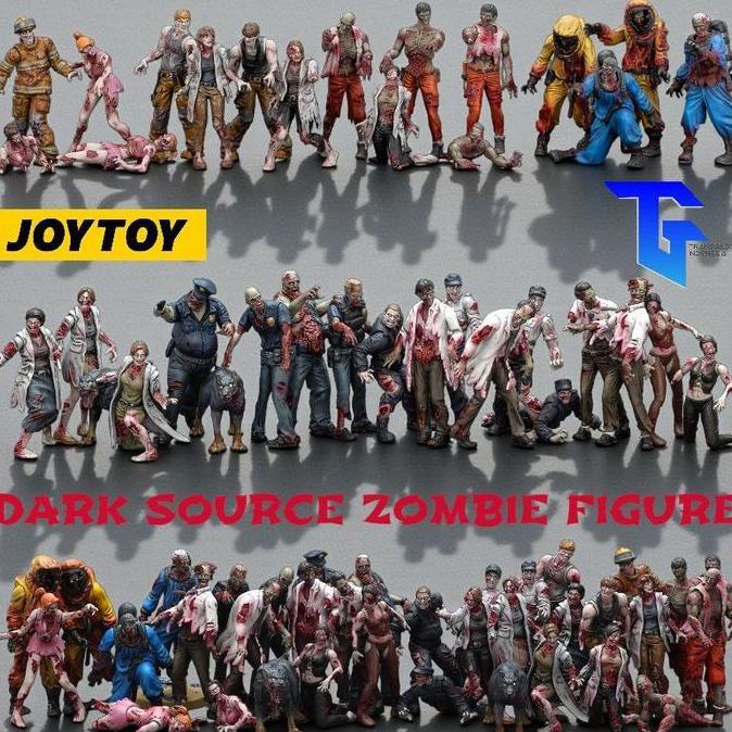 mainan - JOYTOY 1/25 Dark Source Zombie Figure - Security Guards - Biochemical Lab Team - Mechanic T