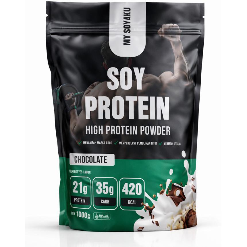 Soy Protein Rasa Coklat || Susu Fitness Tinggi Protein || Soy Protein Coklat Cocok Untuk Anak Gym