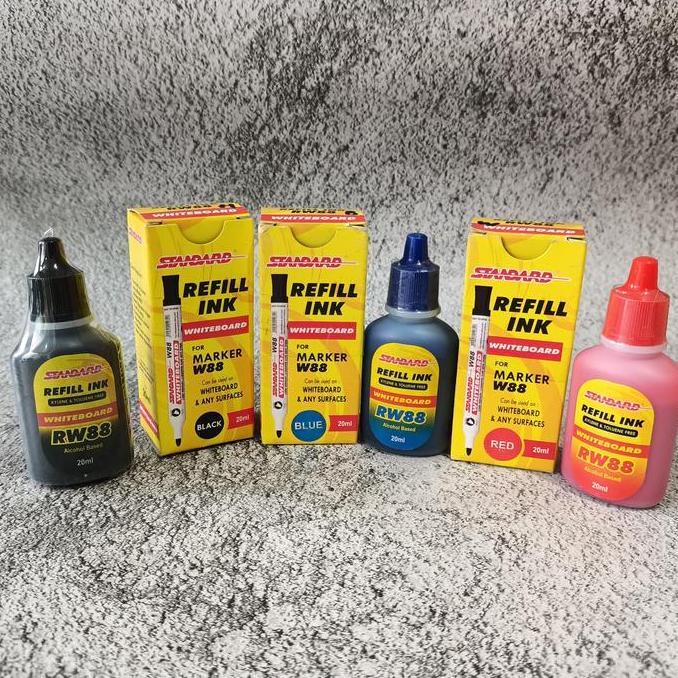 Skl - Tinta Spidol Whiteboard Murah | Isi Tinta Spidol Papan Tulis Standard Hitam Biru Merah
