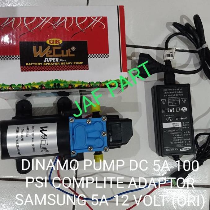 DINAMO PUMP DC 5A (100 PSI) COMPLITE ADAPTOR SAMSUNG (ORI) 5A 12VOLT PROMO