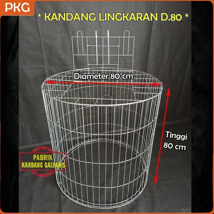 READY STOCK KANDANG BULAT BESI GALVANIS ANTI KARAT UNTUK AYAM JAGO BANGKOK | KURUNGAN LIPAT LINGKARA