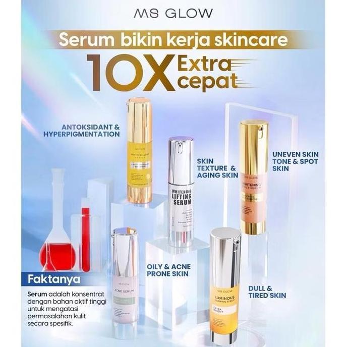 Cream- New- Ms Glow Serum Luminous | Whitening Gold Serum | Serum Lifting | Serum Acne | Serum White