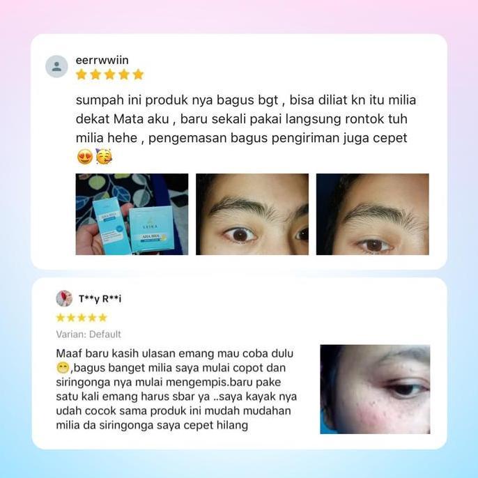 Cream- New- Leika Skincare 2 In 1 Aha Bha Serum & Aha Bha Nht Cream Resmi Bpom Membantu Mengatasi Mi