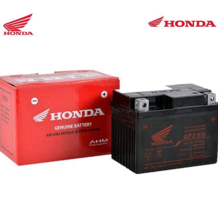 ACCU AKI BATERAI GTZ5S GS AKI SUPRA X 125,CB VERZA,CRF, VARIO 110 CW,VERZA 150 ASLI HONDA