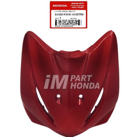 64500-KWW-A00ERM COVER FRONT PANEL TAMENG DEPAN REVO 110 DX 2009 - 2010 MERAH BATA