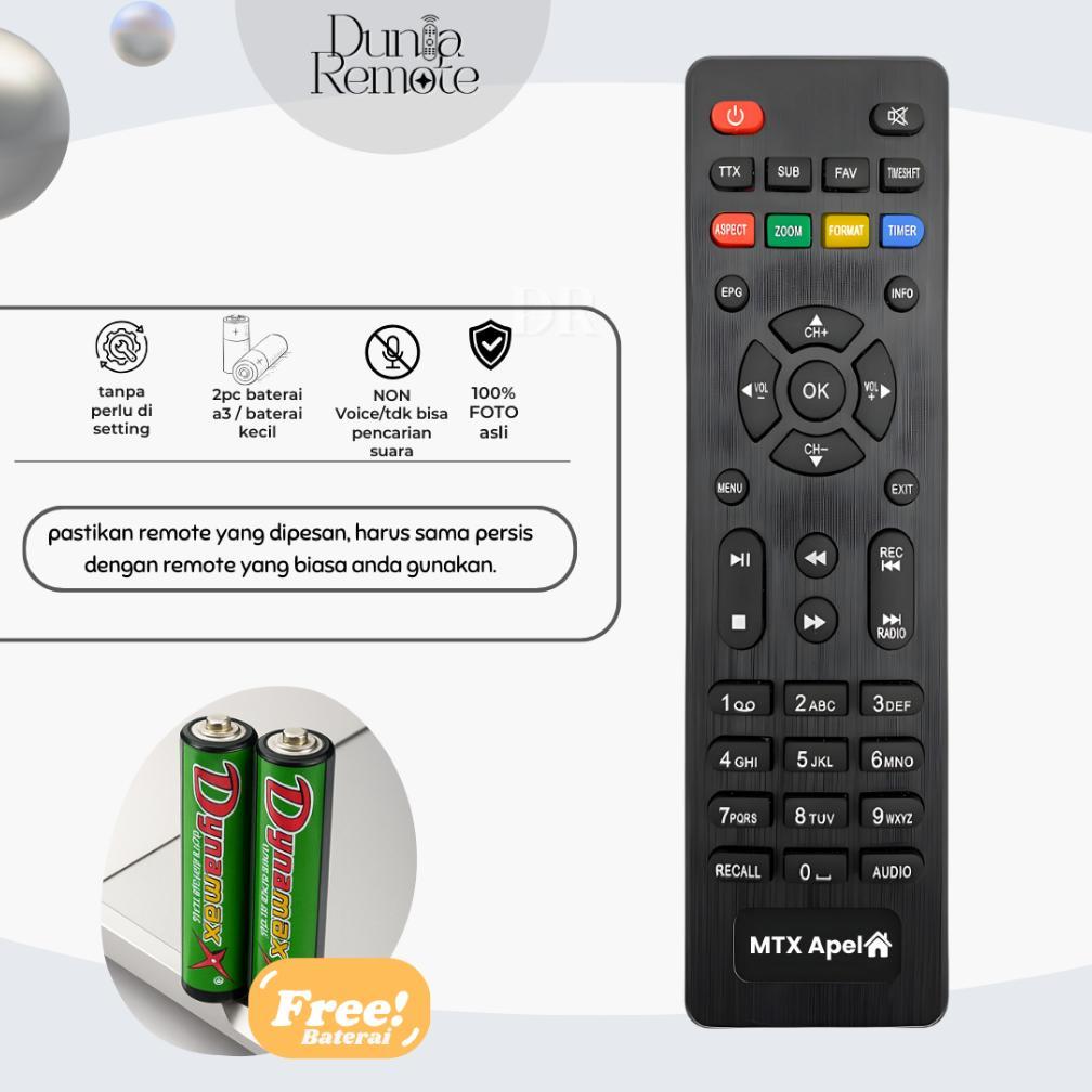 Remote Stb Matrix Apple Merah Hd DVB T2 Receiver Parabola Matrix Apple HD DVB T2 UHF Set Top Box