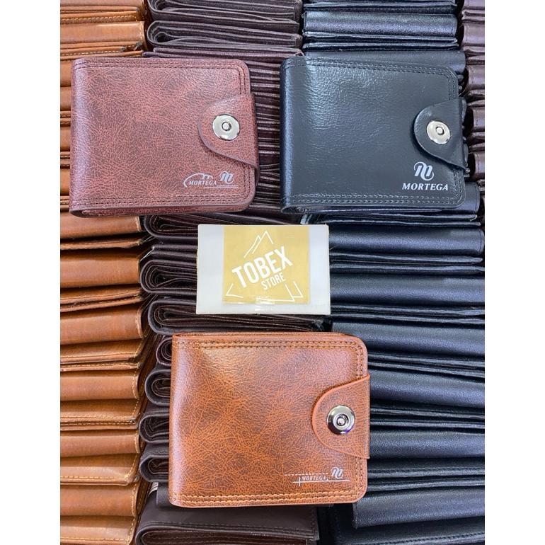 TERBARU Dompet kulit pria Model Kancing Magnet Dompet Lipat Pria Dompet Kulit Kualitas PREMIUM Dompe