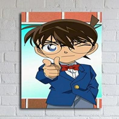 POSTER DINDING DETECTIVE CONAN LOGO FB27
