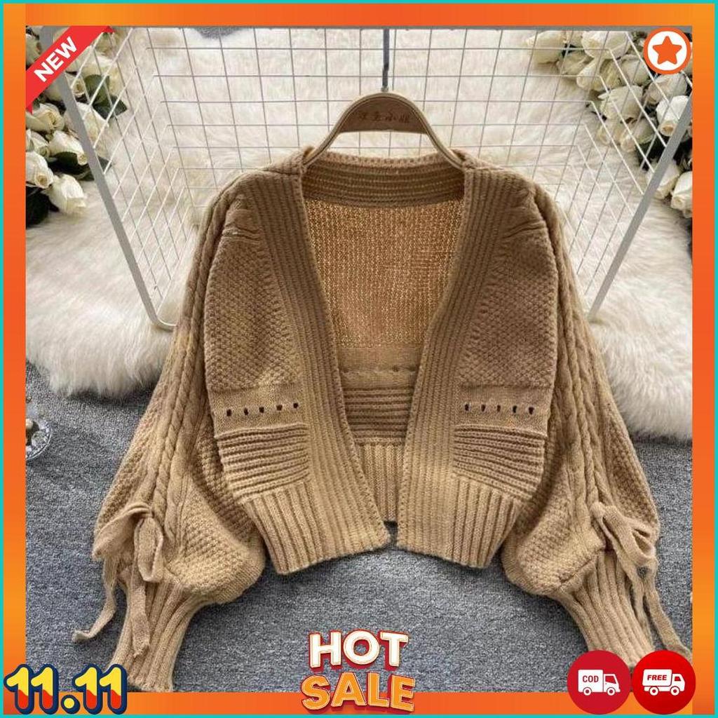 BALERO Arumi Cable  Atasan Wanita Rajut Cardigan Lucu Batwing Bahan Acrylic Rajut