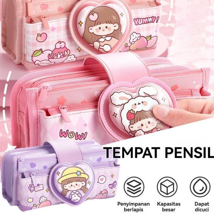 PROMO PENSIL KARTUN MULTIFUNGSI BESAR KAPASITAS, TEMPAT PENSI ANAK SD UNIK & BERDESAIN MENARIK, ALAT