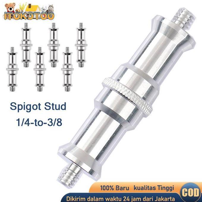 KANJALO Spigot Lightstand Screw Adapter 1/4 Ke 3/8 Spigot Light Stand Female