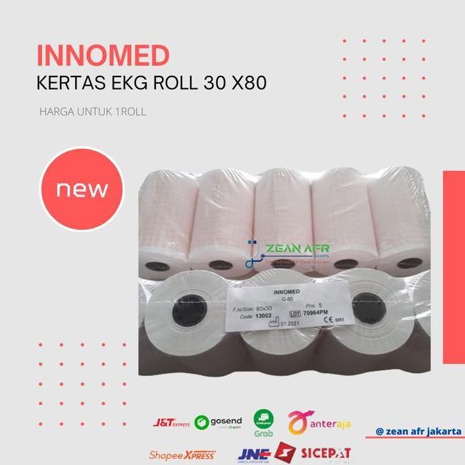 [ New ] Kertas EKG Roll 80x30 Innomed / ECG Paper 80x30