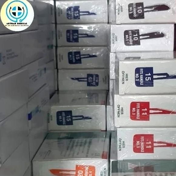 [ New ] Bisturi aesculap Bbraun / surgical Blade sterile broun / bisturi herenz