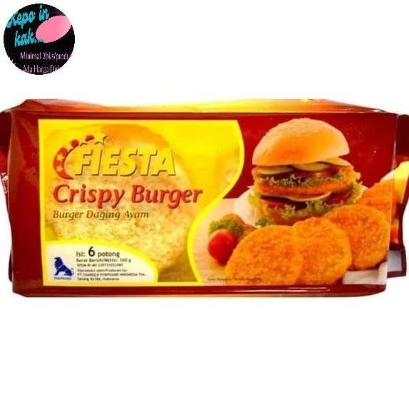 Nyumi- Fiesta Crispy Burger Daging Ayam 360 Gram Isi 6 Pcs