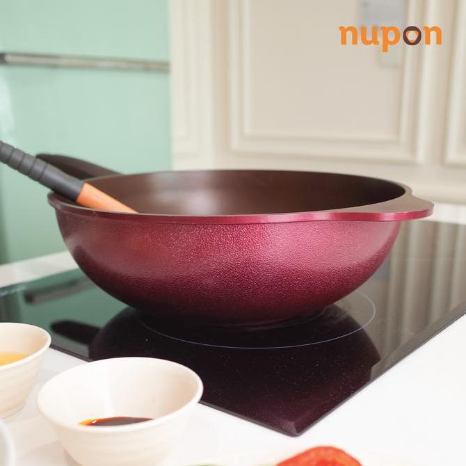 [LUMATORE] NUPON - PANCI WOK PAN WAJAN MARBLE STONE 32 CM ANTI LENGKET PFOA - ALAT MASAK PERLENGKAPA