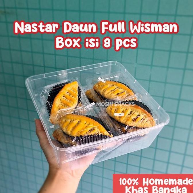 Kue Nastar Daun Jumbo Wisman Isi 8 Premium Asli Bangka Tanpa Pengawet
