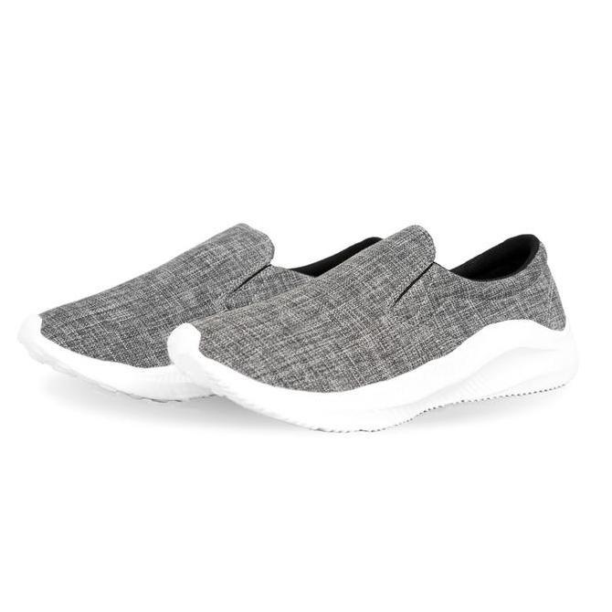 Lord- Redknot Miter Abu Abu - Sepatu Sneakers Slip On Santai Tanpa Tali - Display