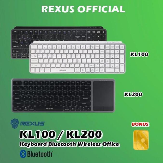 Best Seller Rexus Kl100 Kl150 Kl200 Keyboard Office Wireless Bluetooth Dual Mode Kl 100 Kl 150 Kl 20