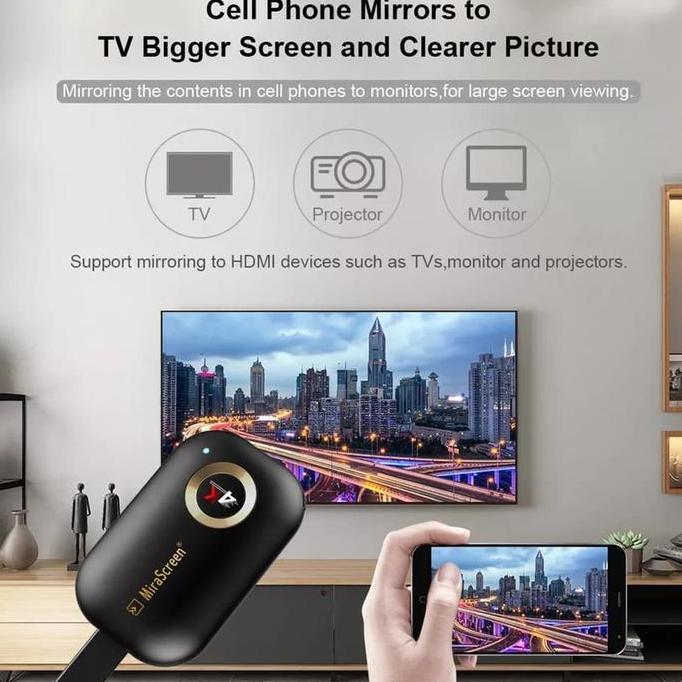 Akata- Mirascreen G9 Plus 5G+2,4G 4K Hdmi Wireless Display Dongle