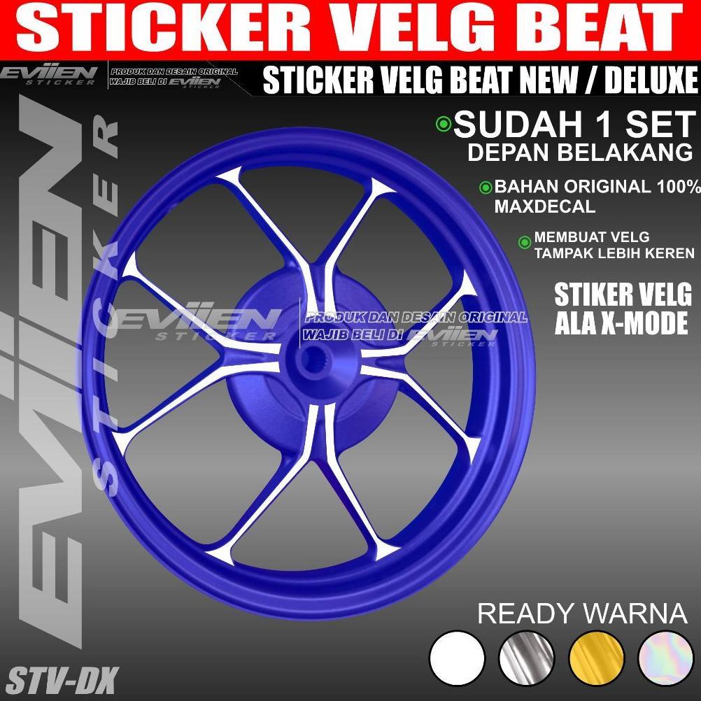 Clearance Sticker Velg Motor Beat New/Deluxe Elegant List Velg Beat Cutting Sticker Ala X-Mode