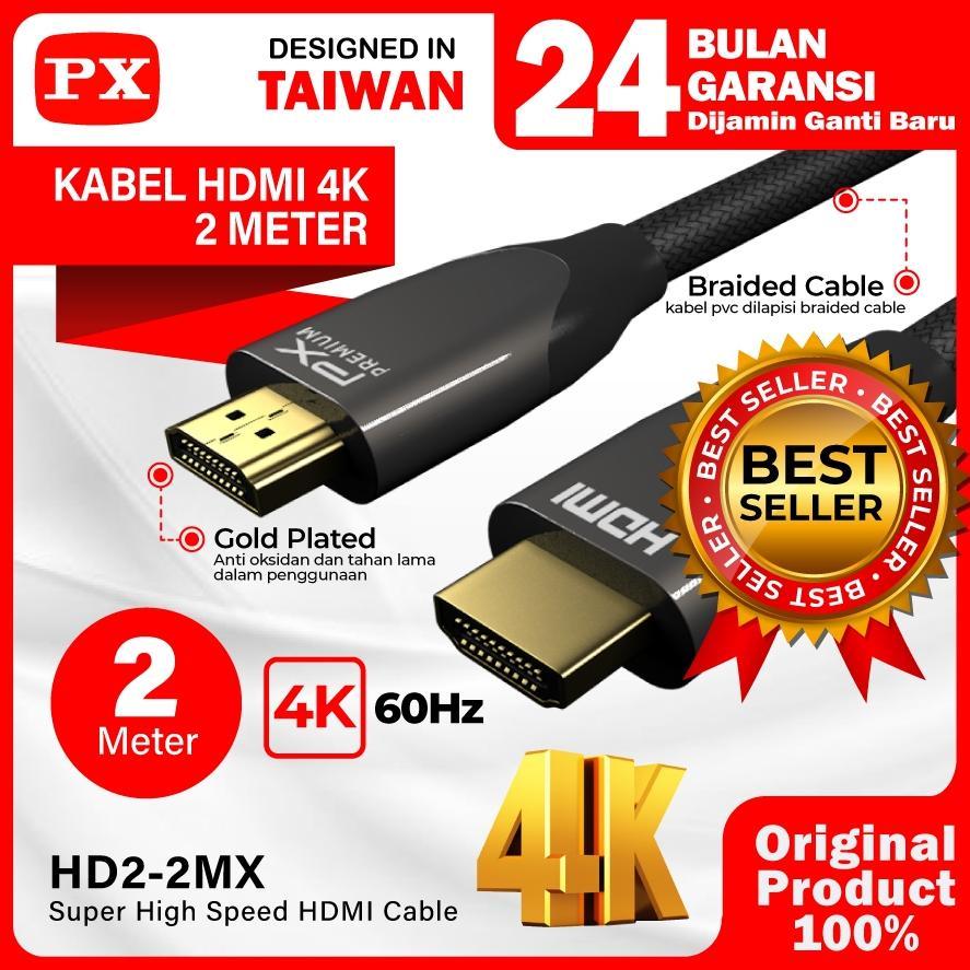 Kabel HDMI Ultra HD 4K High Speed HDR Nylon Braided 2M PX HD2-2MX