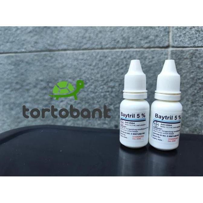 Multijoana - Baytril 5% Isi 12.5 Ml - Obat Antibiotik Oral Untuk Hewan - Obat Kura Kura - Obat Flue 
