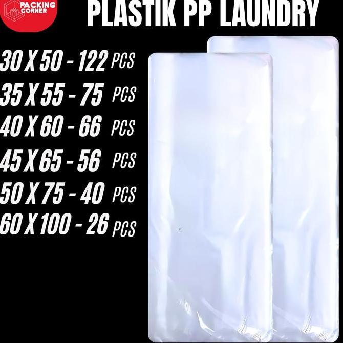 1KG - Plastik Laundry PP Bening | Kantong Plastik Packing Baju Laundry
