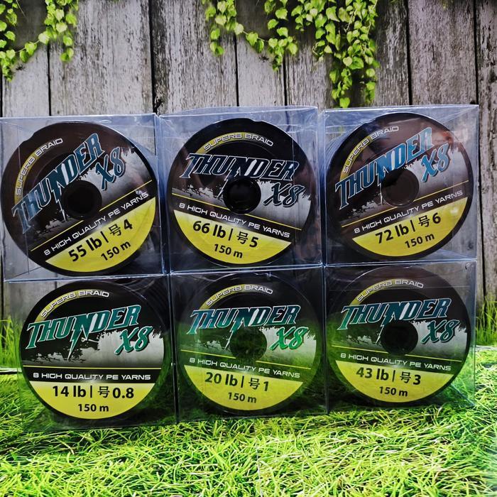 Senar PE Thunder X8 Super Braid 150M Pilih Ukuran