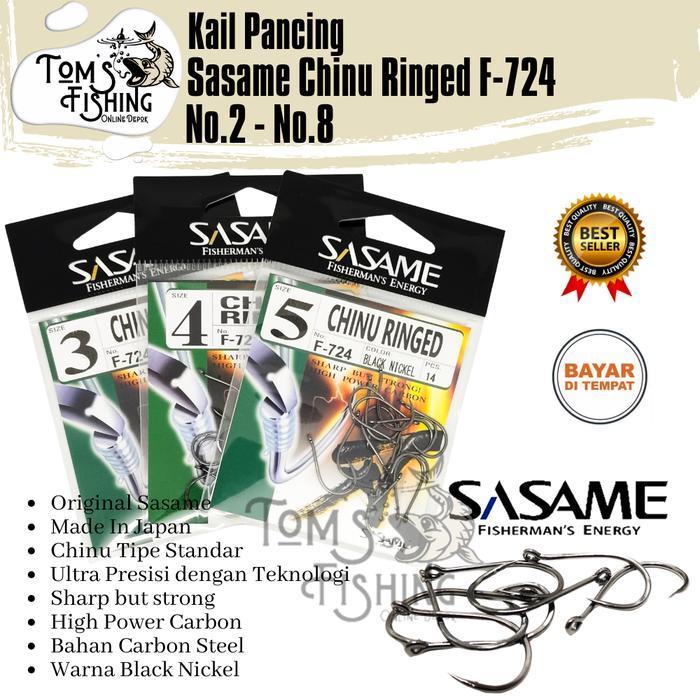 Kail Pancing Sasame Chinu Ringed F-724 Made In Japan (No.1 - No.8) Carbon Steel Murah - Toms Fishing