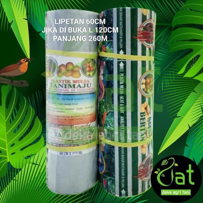 PLASTIK MULSA HITAM PERAK "TANI MAJU" 60/120 CM X 260 M