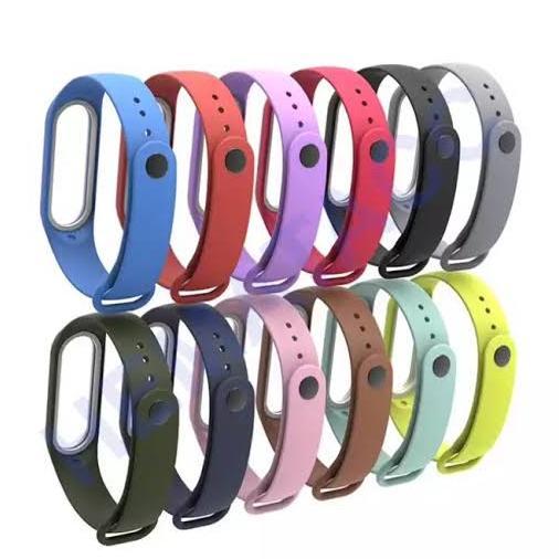 New Product Cod Tali Karet Miband 3 4 5 6 Silicon Replacement Strap Only Smart Band Smart Watch Mi B