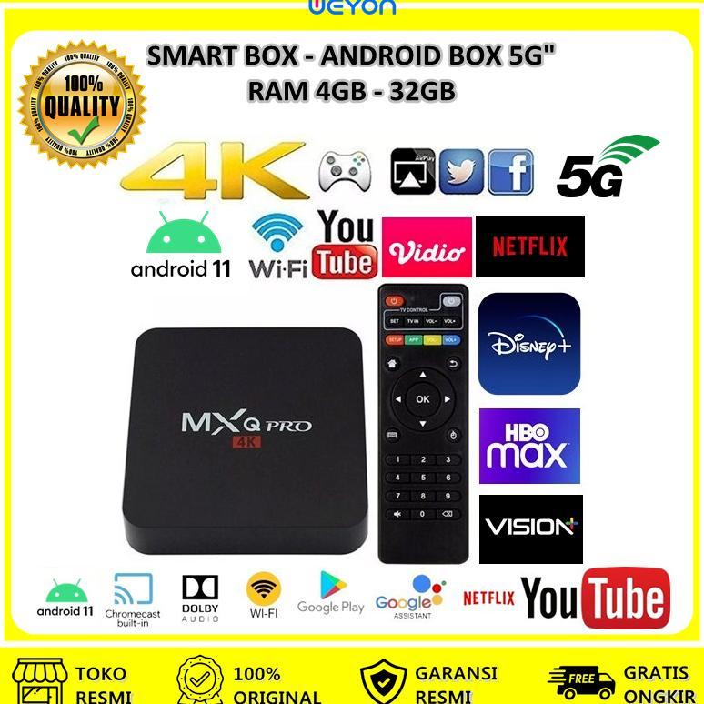 big promo android tv box mxq pro 5g ram 4gb - 32gb / smart tv 4k ultra hd mxq pro 4k 5g