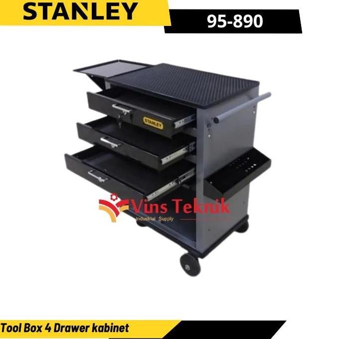 Terlaris Toolbox Tool Box 4 Drawer Kabinet Stanley 95-890