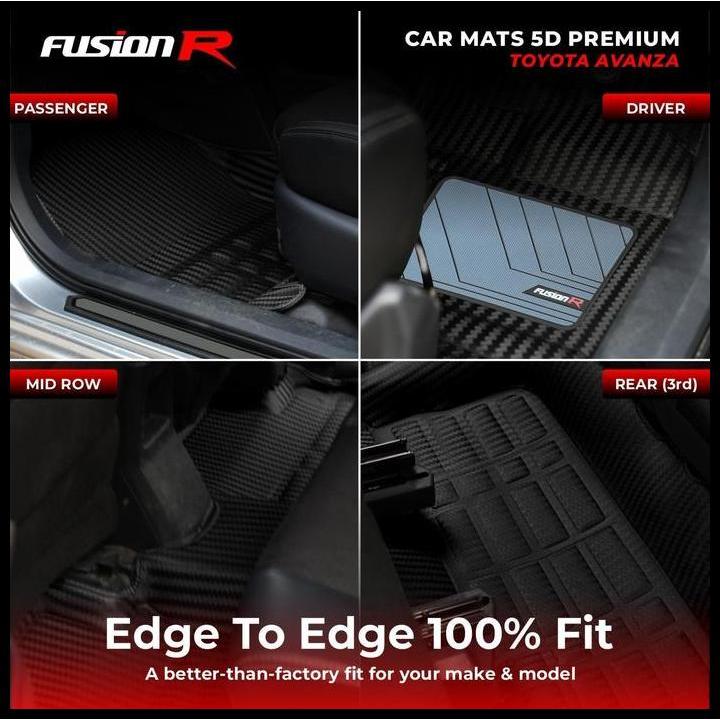 Fusion R Karpet Mobil 5D Avanza Xenia Lama Premium Car Carpet Carbon Promo