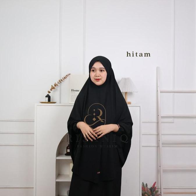 Veil- New- (Xxl) Bergo Dagu Eliza By Risaniq- Bergojersey Instant Antem (Anti Tembem)- Hijab Simple 