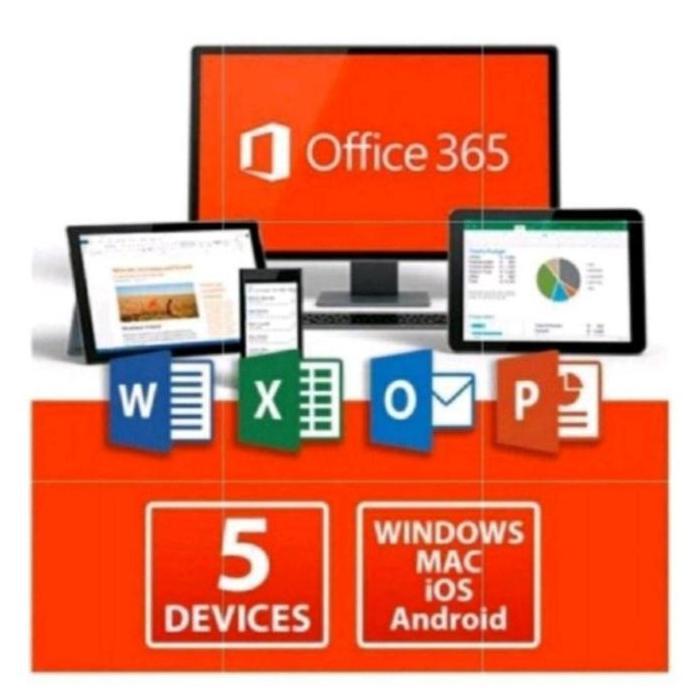 Microsoft Office 365 Original Mac/Win/Tab/Android/Ipad Lifetime